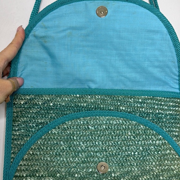 Blue Woven Wristlet with Sequin Detail Finish - Picture 4 of 6